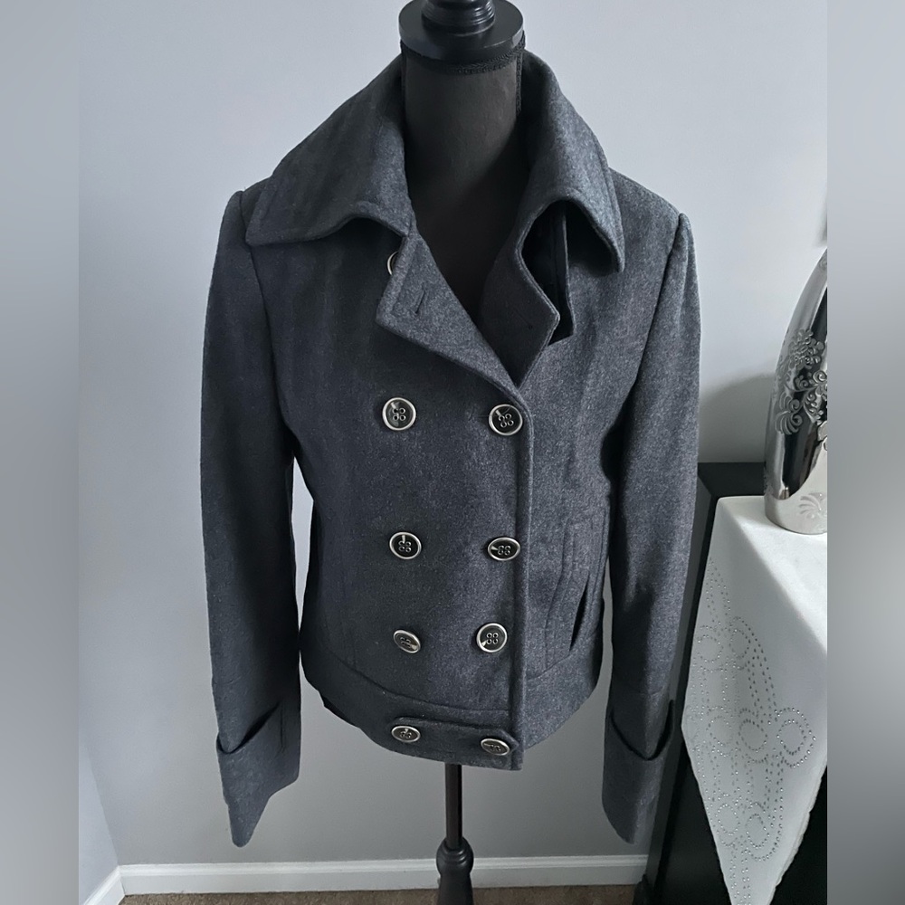 Express Gray Wool-blend Coat